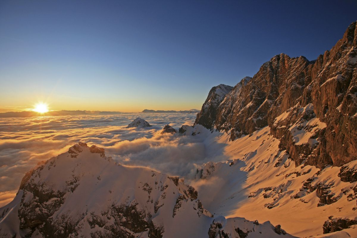 Abendrot Südwand Ramsau © Ramsau am Dachstein, Raffalt